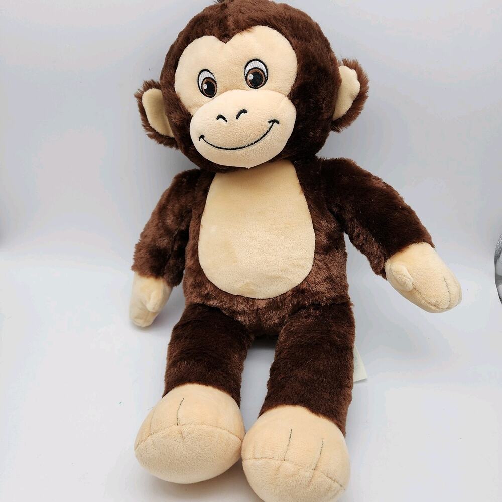 Build A Bear Monkey Plush Stuffed Animal Toy 19" Makes Sounds Brown BABW 2021